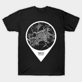 Daegu, South Korea City Map - Travel Pin T-Shirt